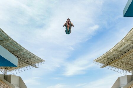 Buildings jumping people height