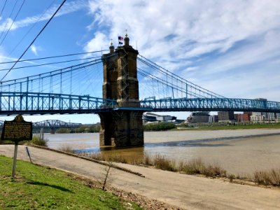 Roebling Suspension Bridge, Cincinnati, OH photo