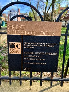 Great Neighborhoods Plaque, Licking Riverside, Covington, … 
