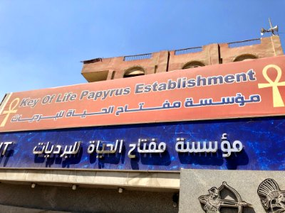 Key of Life Papyrus Establishment Sign, Giza, GG, EGY 