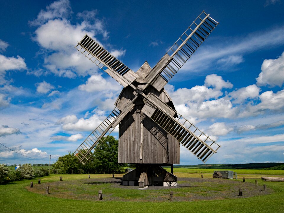 Thuringia germany germany windmill