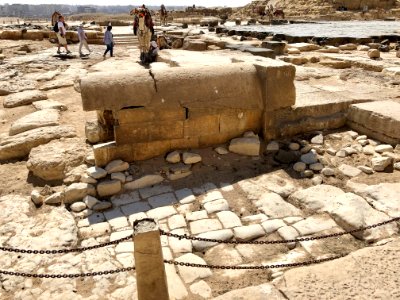 Temple Ruins, Great Pyramid, Giza, GG, Egypt 