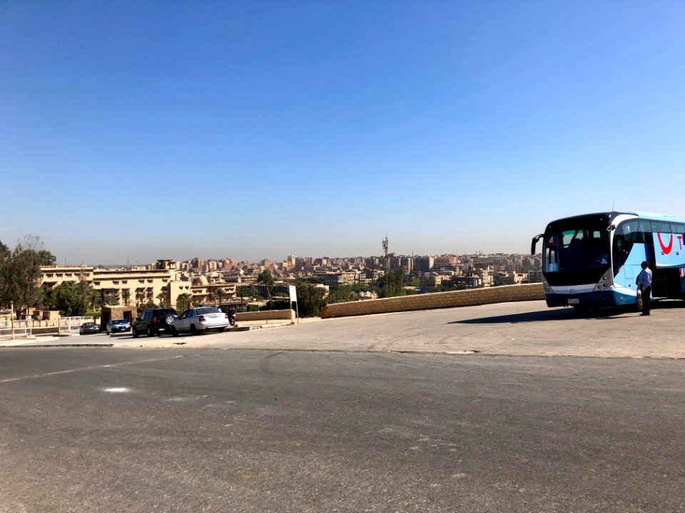 View of Cairo from Giza Plateau, Giza, GG, Egypt 