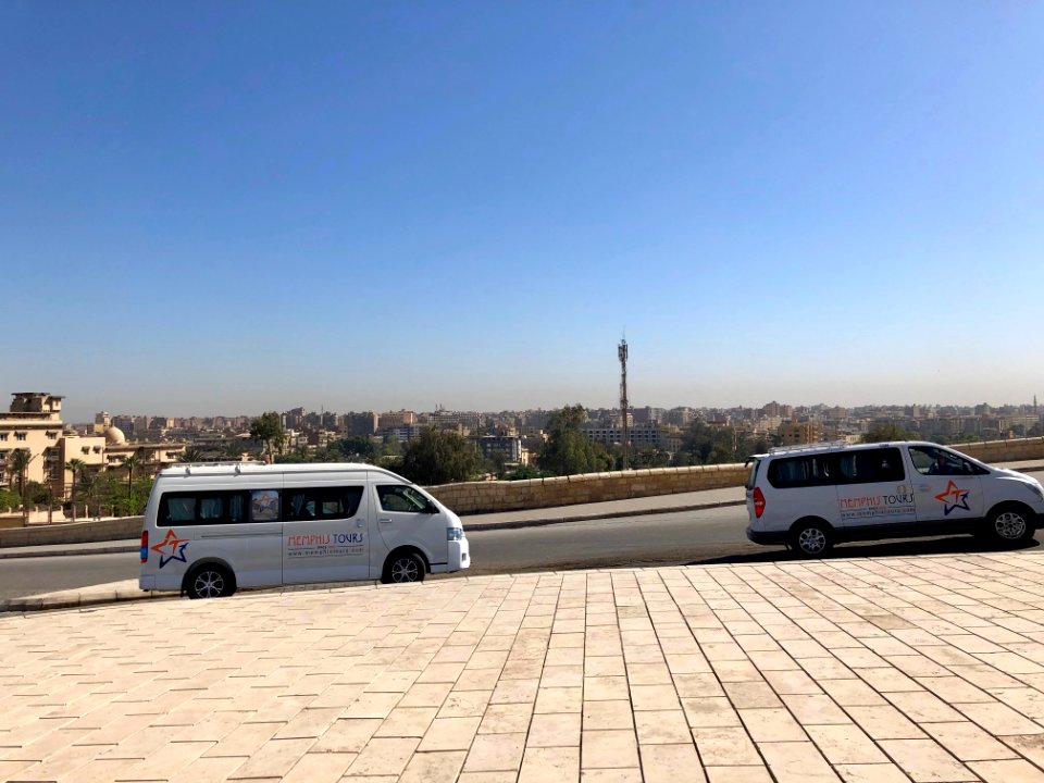 View of Cairo from Giza Plateau, Giza, GG, Egypt 