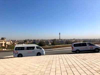 View of Cairo from Giza Plateau, Giza, GG, Egypt 