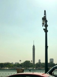 Cairo Tower from Corniche El Nile Street, al-Qāhirah, CG, … 