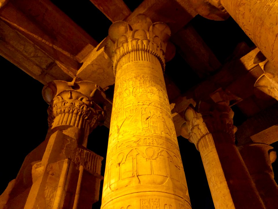 Columns, Kom Ombo Temple, Kom Ombo, AG, EGY 