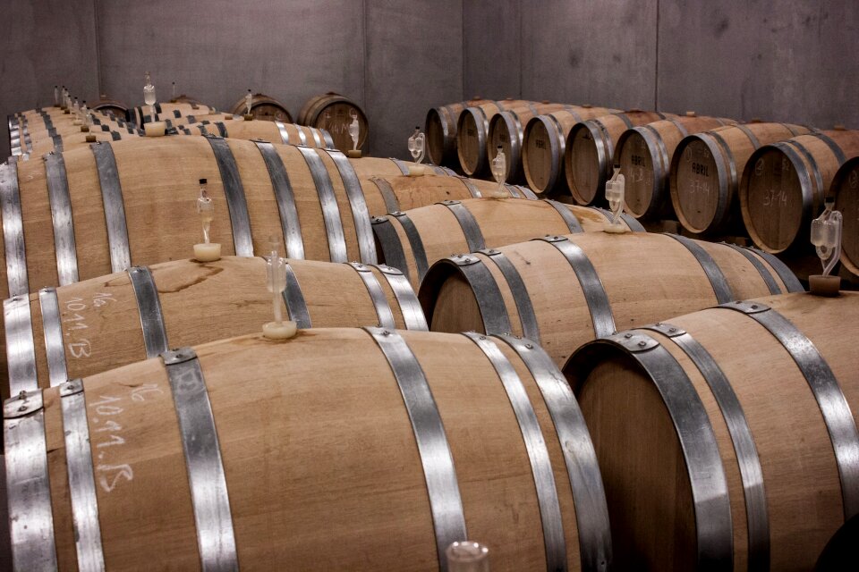 Barrels wooden barrels wine barrels