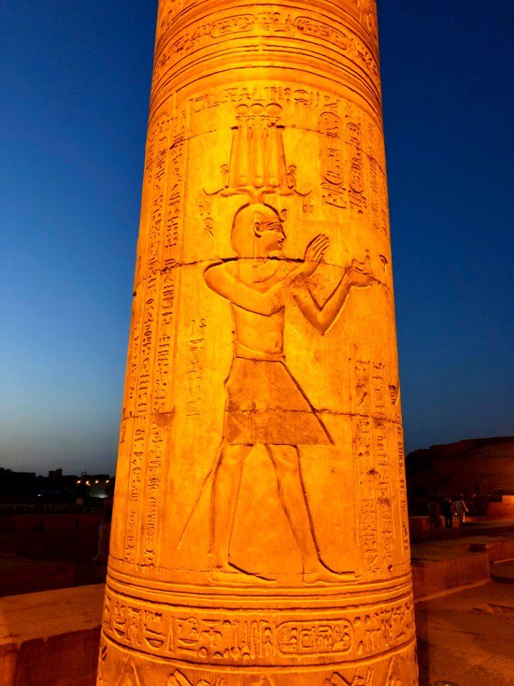 Column Detail, Kom Ombo Temple, Kom Ombo, AG, EGY 