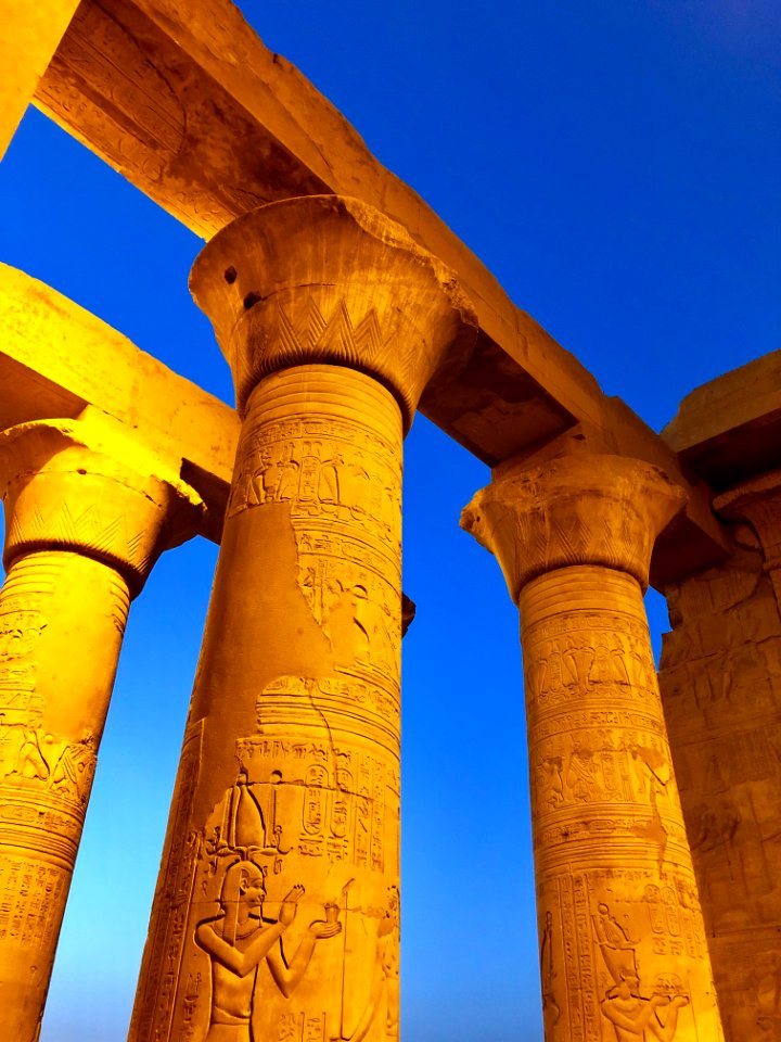 Columns, Kom Ombo Temple, Kom Ombo, AG, EGY 
