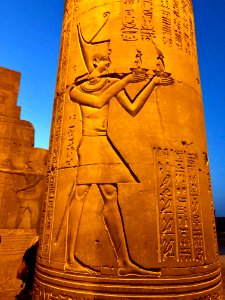 Column Detail, Kom Ombo Temple, Kom Ombo, AG, EGY 