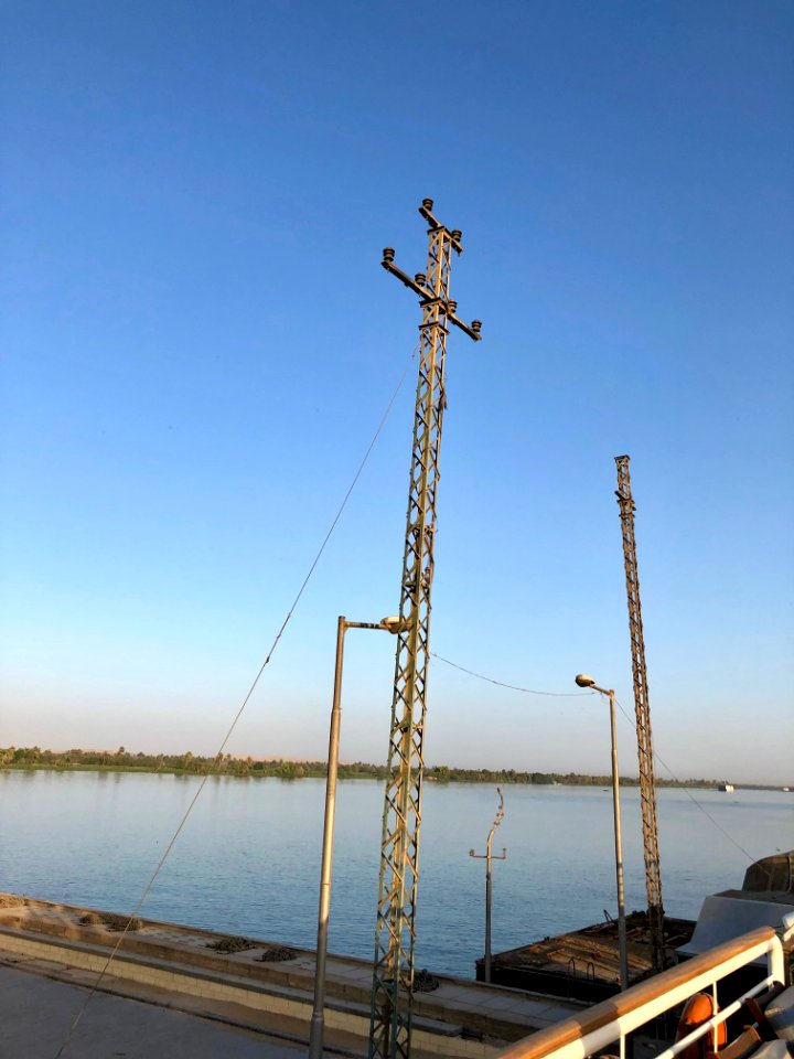 Disused Power Pylons, Old Esna Dam and Lock, Esna, LG, EGY… 
