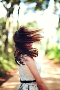 Dress female sunset