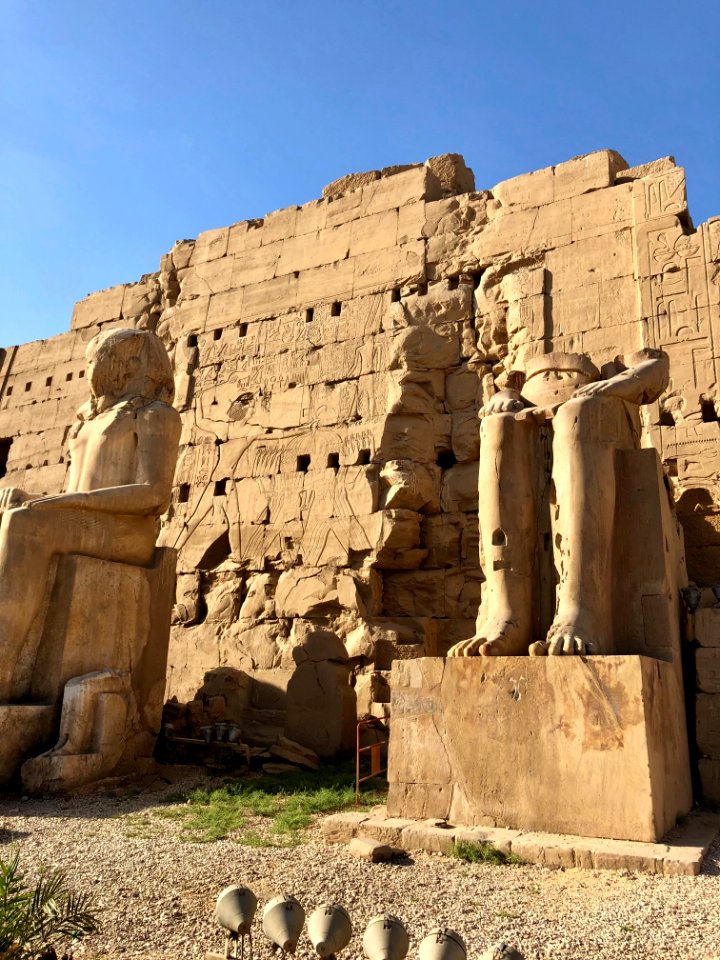 Ruined Statues, Precinct of Amun-Ra, Karnak Temple, Luxor,… 