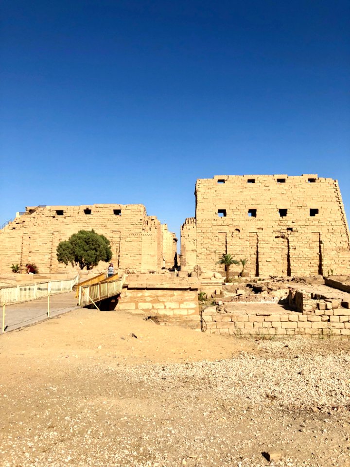 The Unfinished Pylon, Karnak Temple, Luxor, LG, EGY 