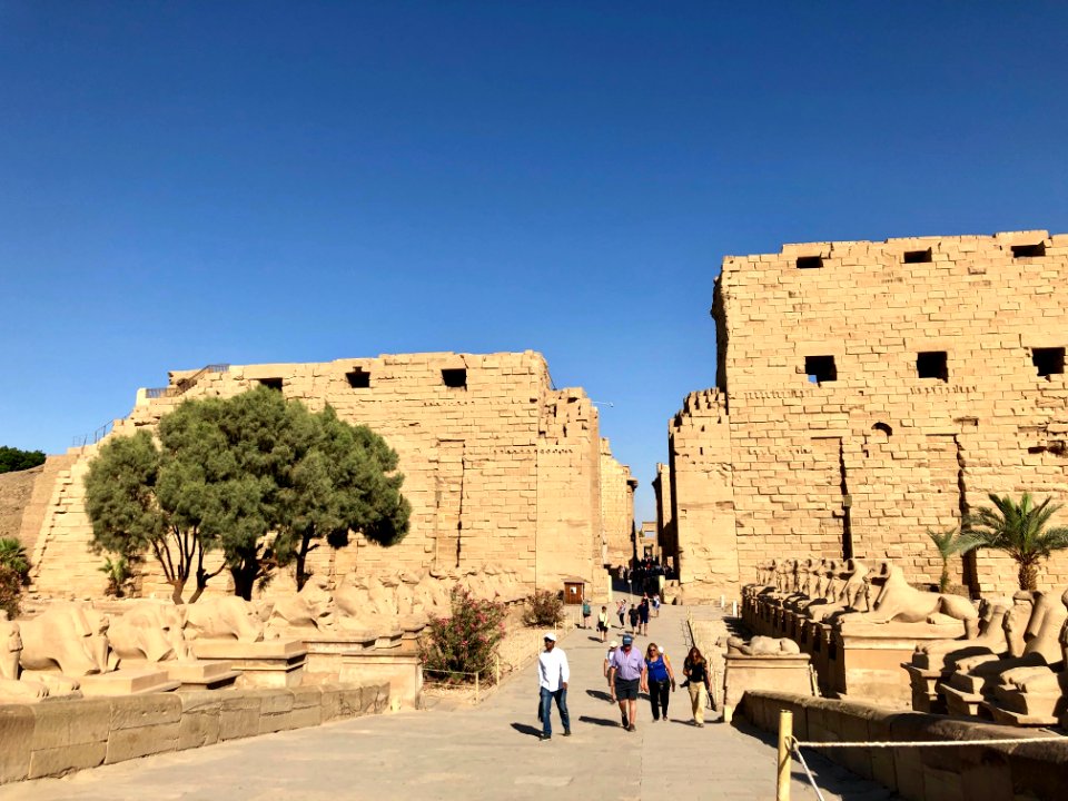 The Unfinished Pylon, Karnak Temple, Luxor, LG, EGY 