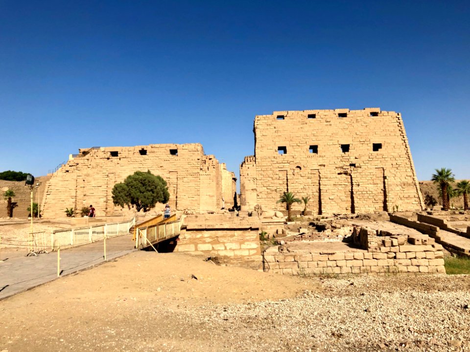 The Unfinished Pylon, Karnak Temple, Luxor, LG, EGY 