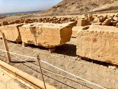 Carved Stone Remnants, Mortuary Temple of Hatshepsut, Luxo… 