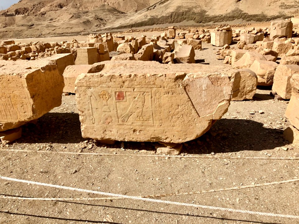 Carved Stone Remnants, Mortuary Temple of Hatshepsut, Luxo… 