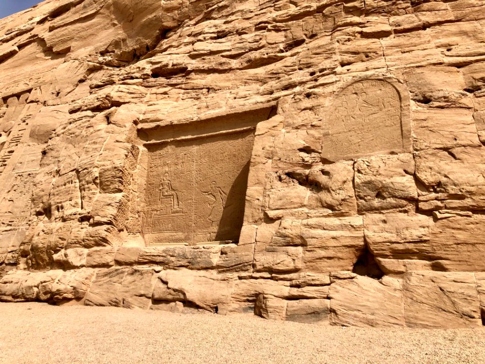 Hieroglyphic Carvings, Temple of Hathor and Nefertari, Abu… 