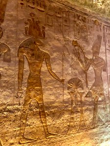 Wall Carving, Central Hall, Temple of Hathor and Nefertari… 