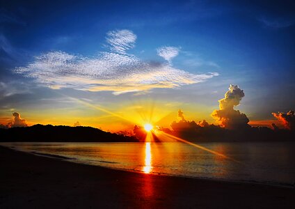 Sunset beach sunset ocean photo