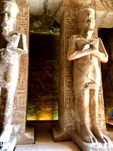 Statues, Great Hall, The Great Temple of Ramses II, Abu Si… 