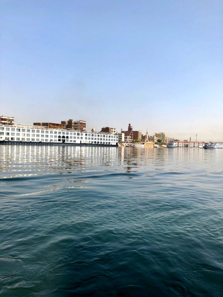 Cruise Ships Along the Corniche, Edfu, AG, EGY 