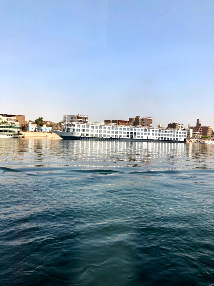 Cruise Ships Along the Corniche, Edfu, AG, EGY 