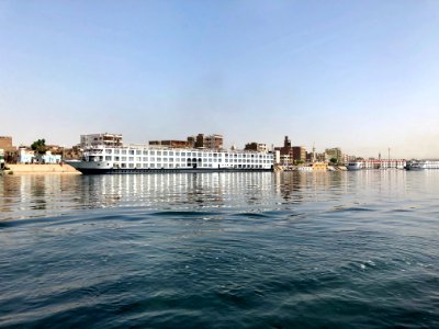 Cruise Ships Along the Corniche, Edfu, AG, EGY 