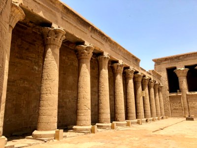 Colonnade, Court of Offerings, Temple of Horus at Edfu, Ed… 