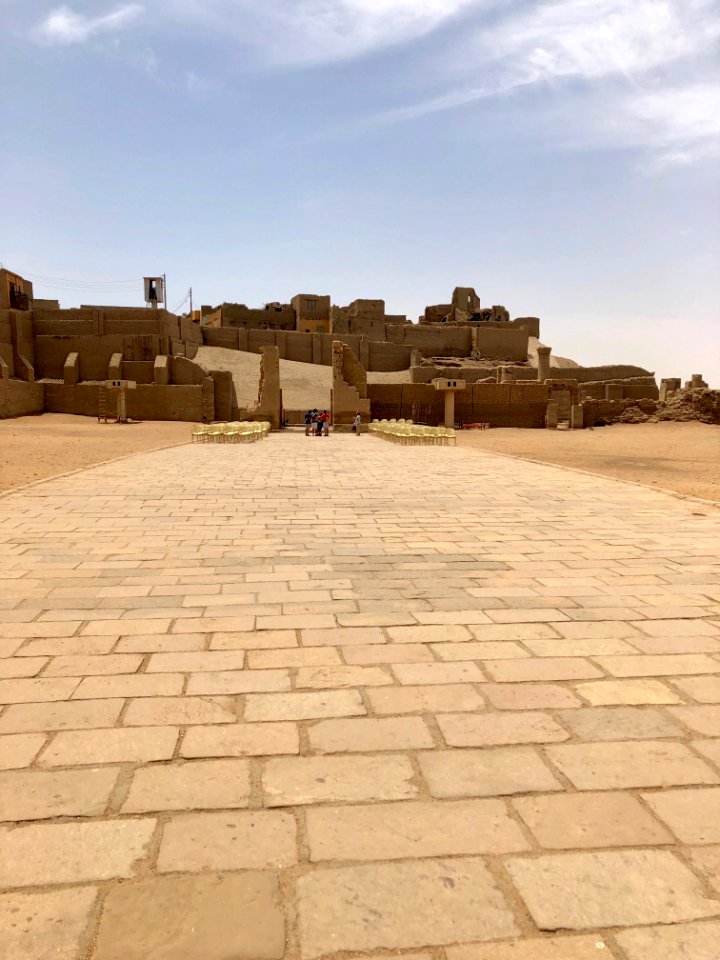 Entrance Courtyard, Temple of Horus at Edfu, Edfu, AG, EGY… 