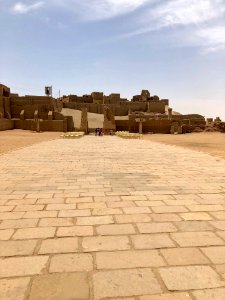Entrance Courtyard, Temple of Horus at Edfu, Edfu, AG, EGY… 