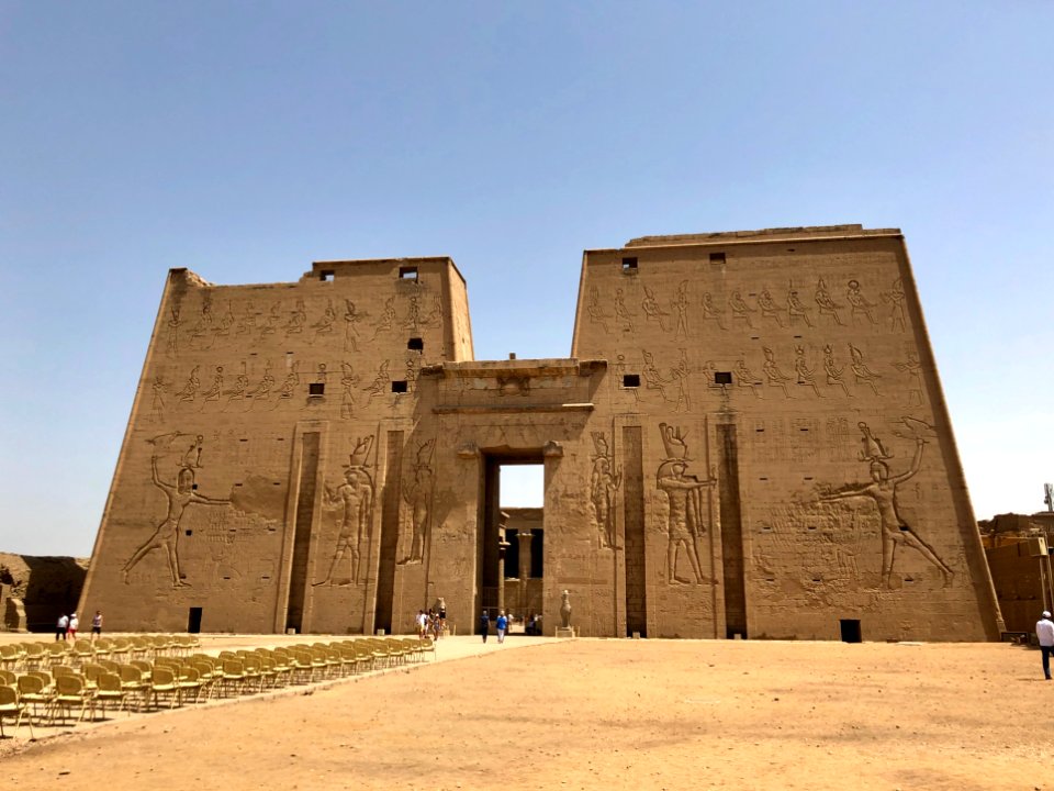 Pylon, Temple of Horus at Edfu, Edfu, AG, EGY 