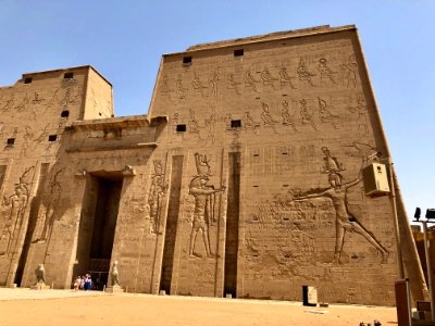 Pylon, Temple of Horus at Edfu, Edfu, AG, EGY 
