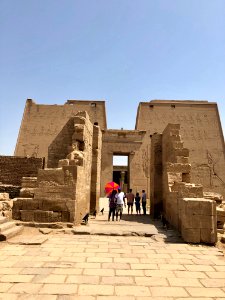 View from Birth House, Temple of Horus at Edfu, Edfu, AG, … 