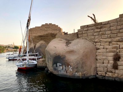Ruins, Elephantine Island, Aswan, AG, EGY 