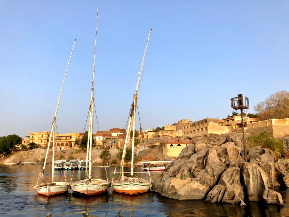 Sailboats, Nile River, Aswan, AG, EGY 