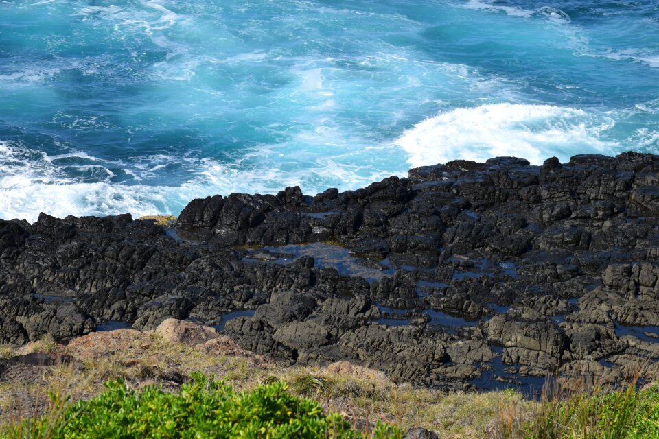 Cliff beach rocks