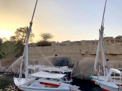 Sailboats, Elephantine Island, Aswan, AG, EGY 