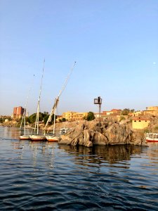 Sailboats, Nile River, Aswan, AG, EGY 