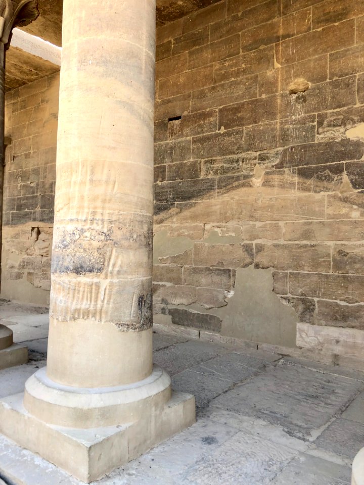 Water Damage, West Colonnade, Philae Temple Complex, Agilk… 