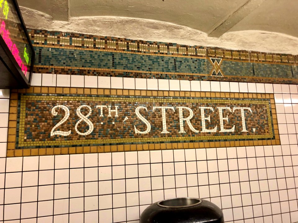 Mosaics, 28th Street Subway Station, New York City, NY 