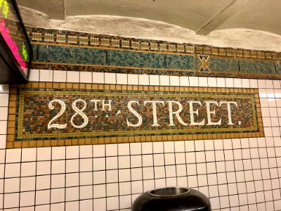 Mosaics, 28th Street Subway Station, New York City, NY photo