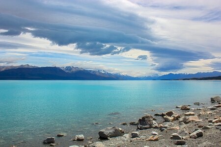 Blue scenery new zealand photo