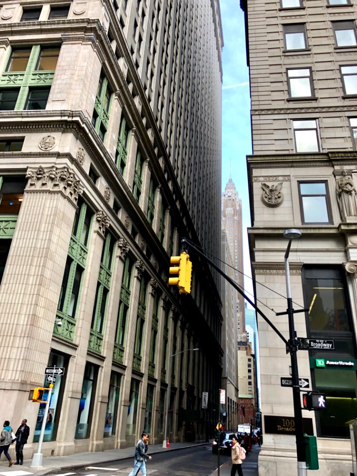 40 Wall Street from Pine Street, New York City, NY 
