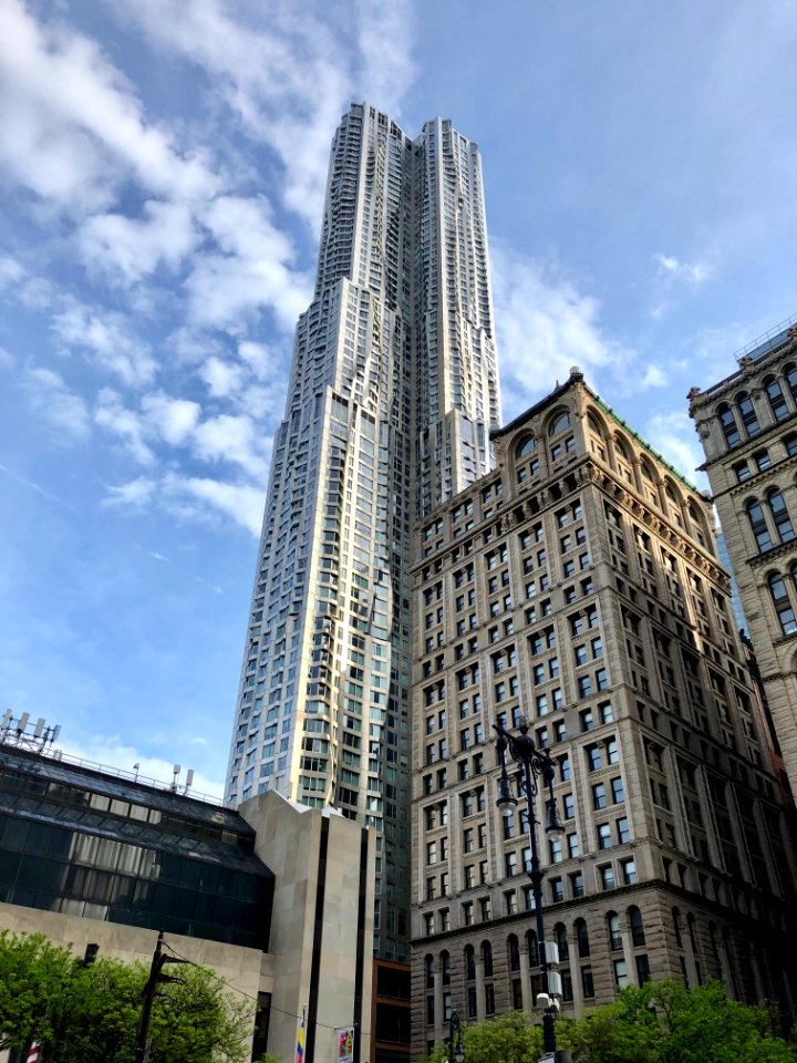 New York by Gehry from City Hall Park, New York City, NY 