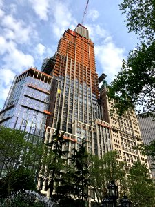 Skyscrapers from City Hall Park, New York City, NY 