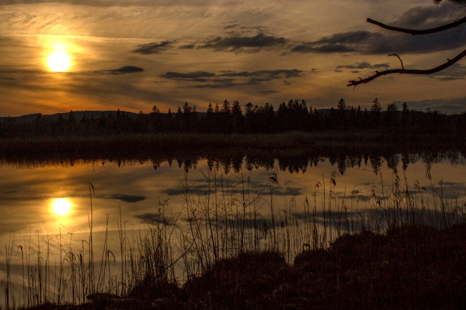 Landscape abendstimmung nature reserve