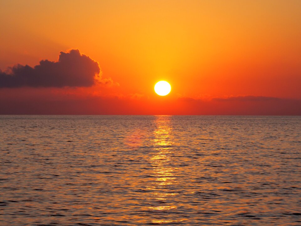 Water sunset blue
